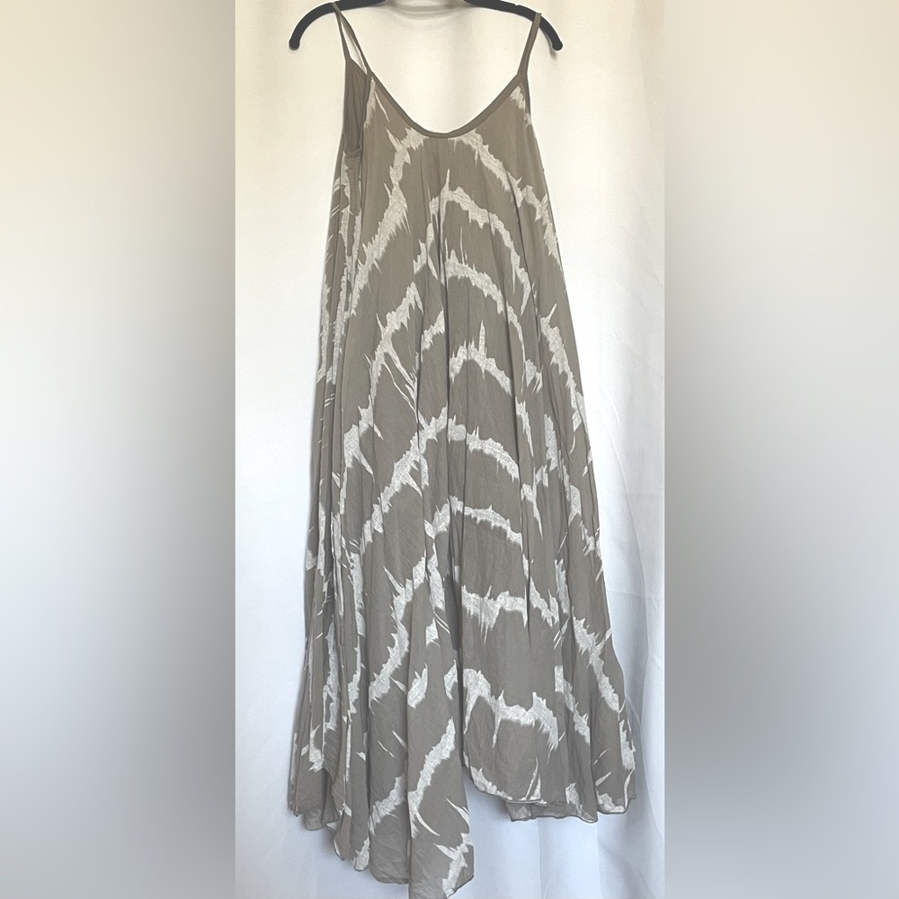 Tempo Paris taupe and Cream maxi Dress